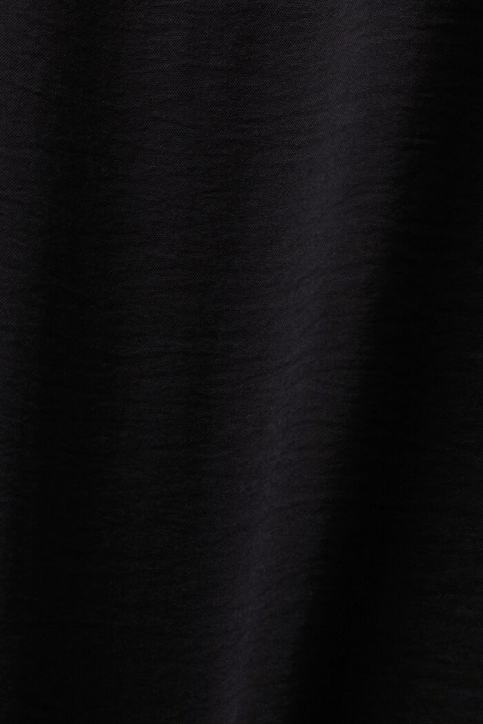 Crêpe blouse met elastische mouwboorden, BLACK, detail image number 5