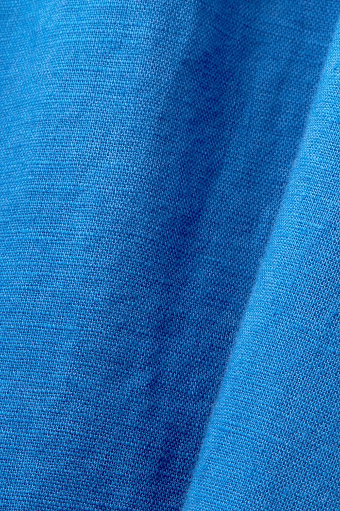 Mini-jurk, mix van katoen en linnen, BRIGHT BLUE, detail image number 5