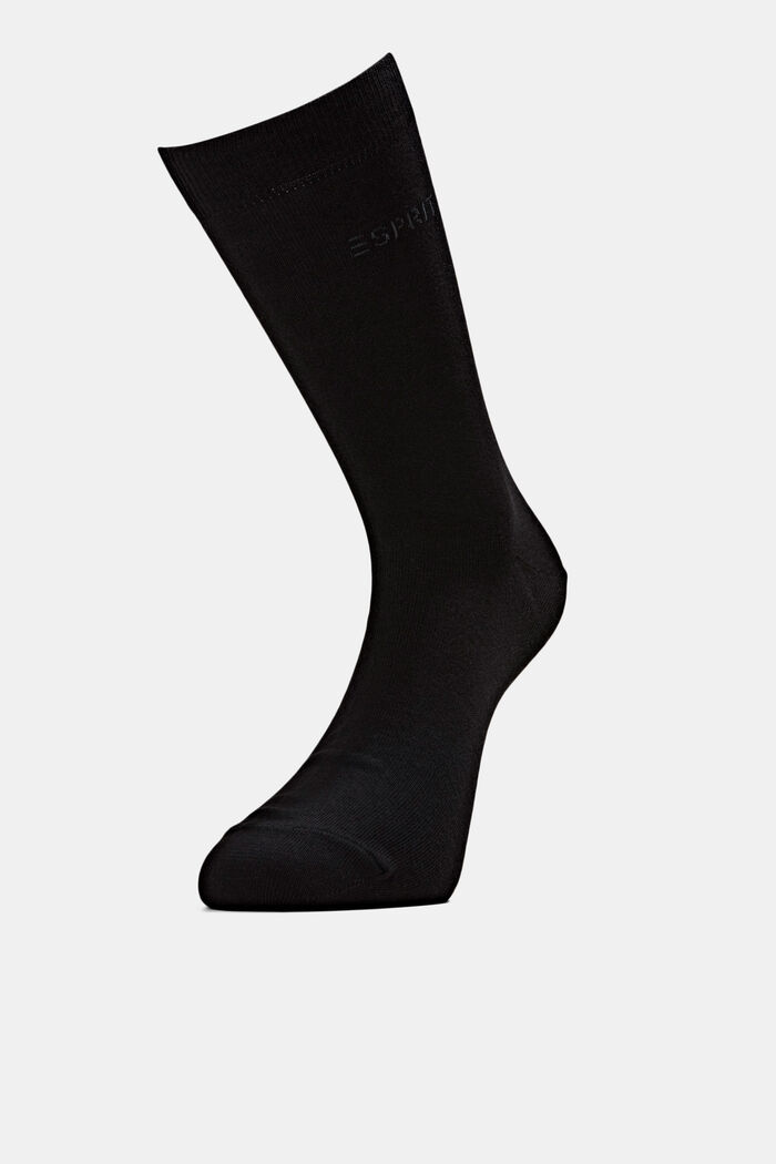 Set van 2 paar sokken in een gemêleerde look, BLACK, detail image number 0