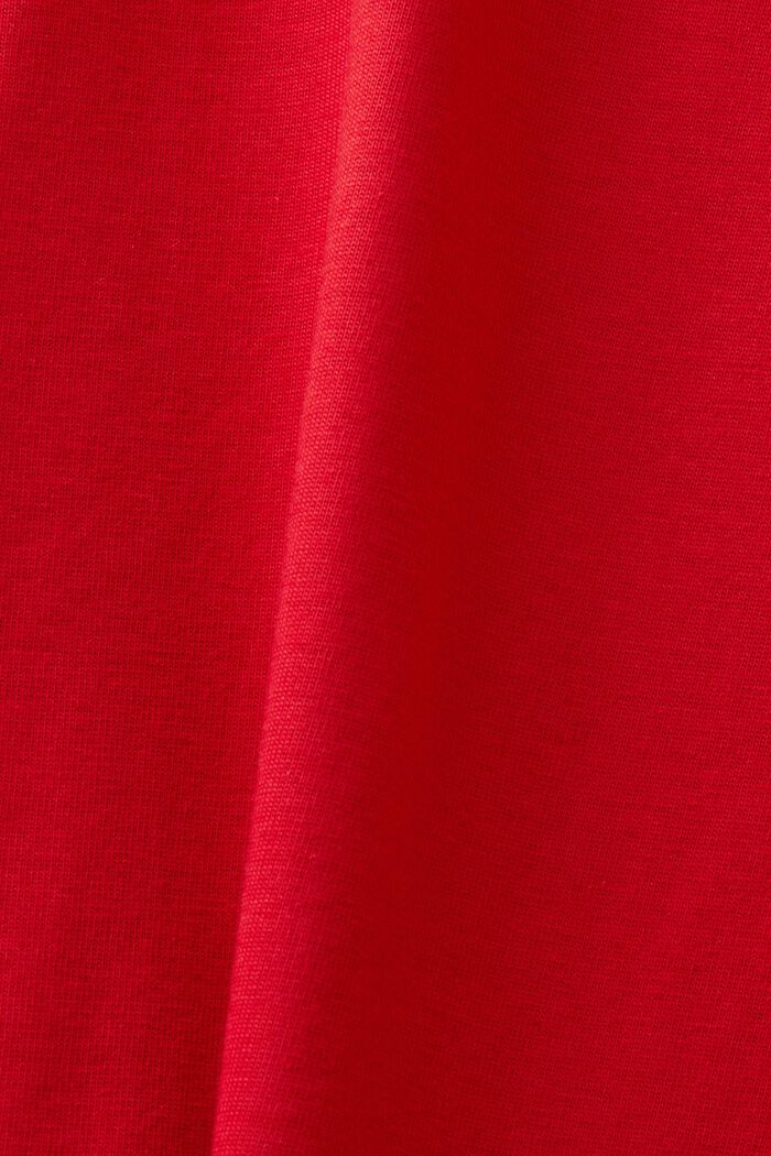 T-shirt met korte mouwen en logo, DARK RED, detail image number 4