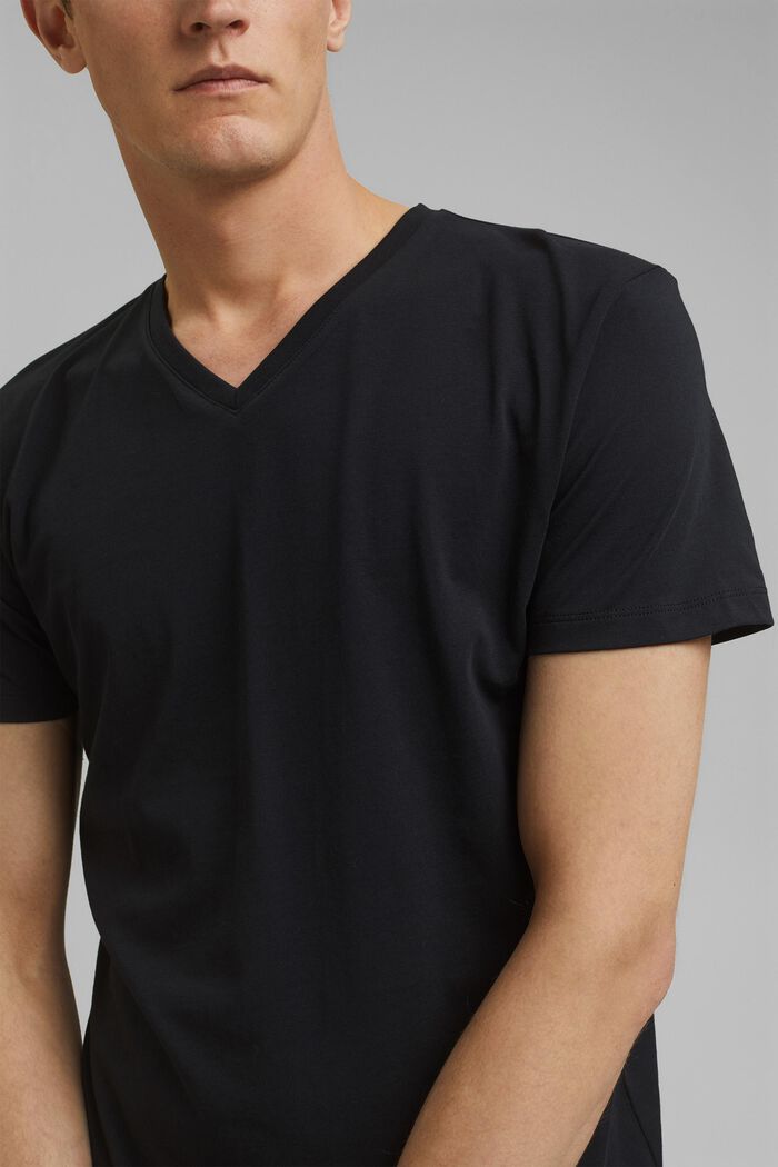 Jersey shirt van 100% katoen, BLACK, detail image number 1