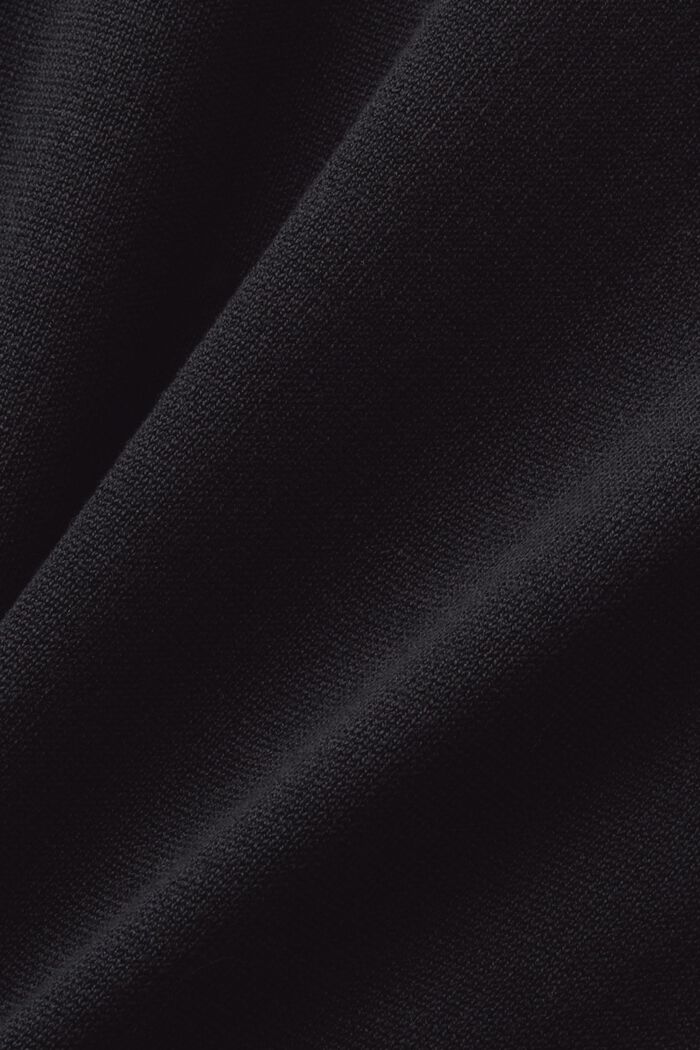 Gebreide midi-jurk met opstaande kraag, BLACK, detail image number 3