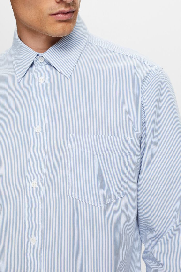 Gestreept shirt van katoen-popeline, LIGHT BLUE, detail image number 2