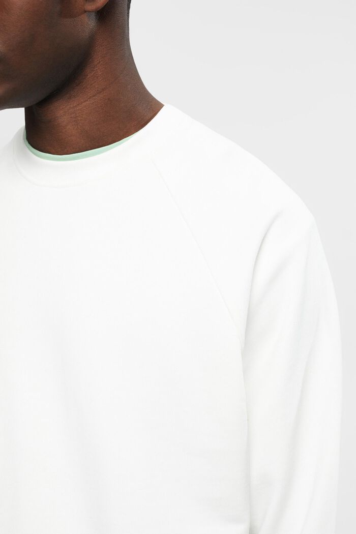 Katoenen sweatshirt met relaxed fit, OFF WHITE, detail image number 2