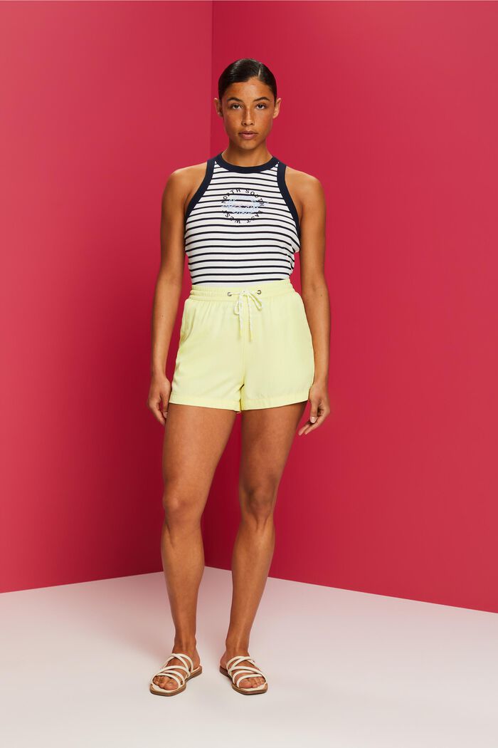 Pull-on short met tunnelkoord in de taille, YELLOW, detail image number 4