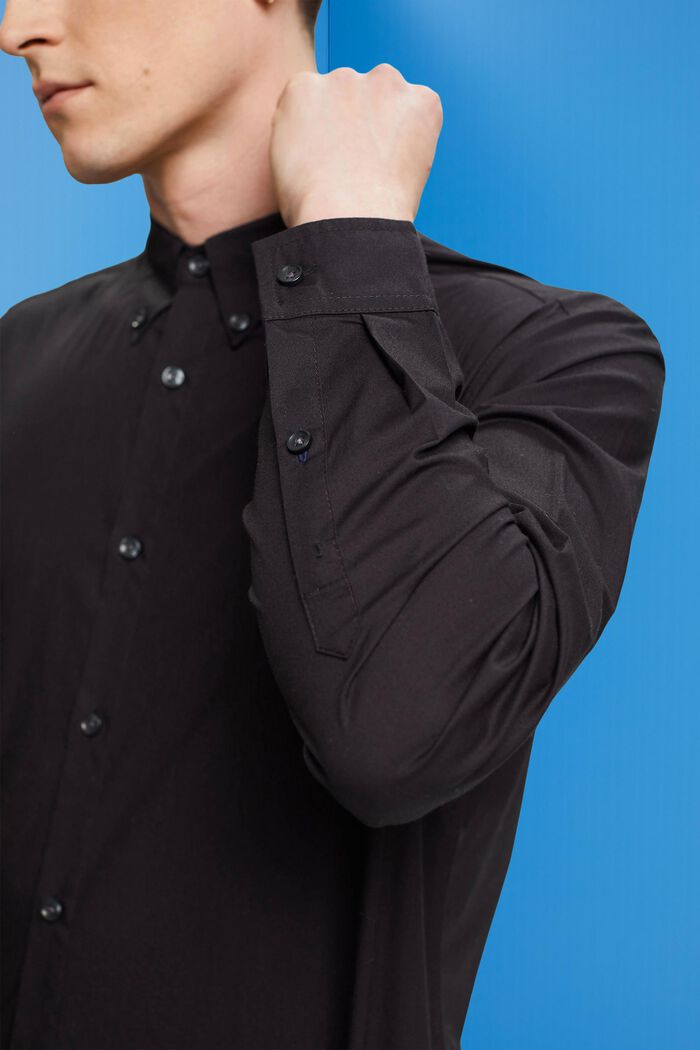 Overhemd met buttondownkraag, BLACK, detail image number 2