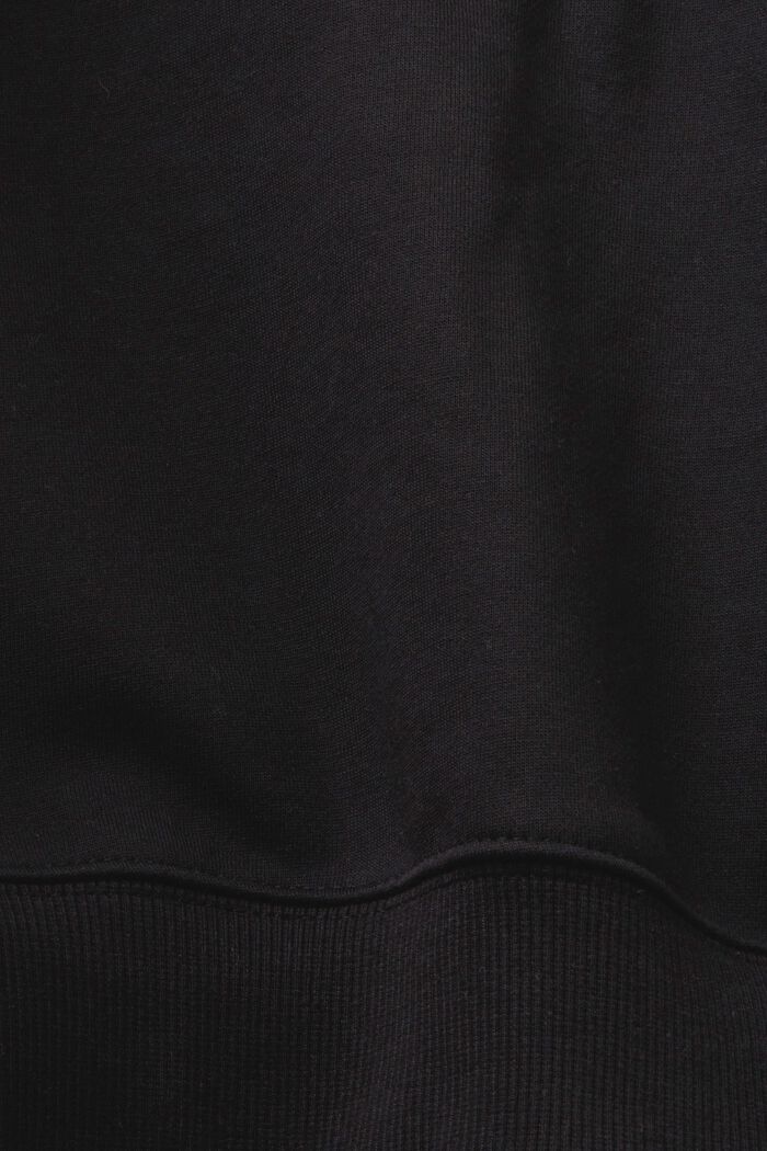 Sweatshirt met halve ritssluiting, BLACK, detail image number 5