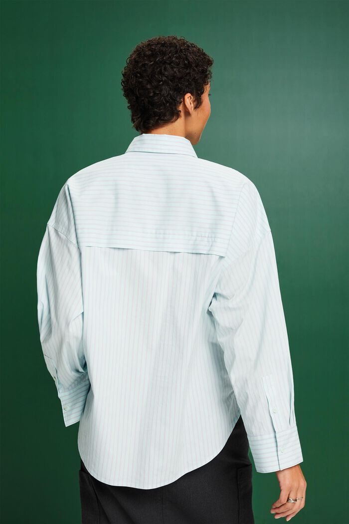 Gestreept overhemd met buttondownkraag, MINT/LAVENDER, detail image number 2