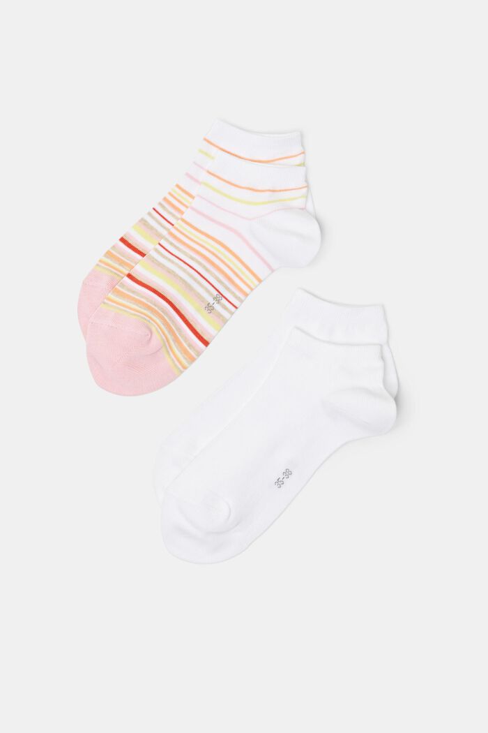 Set van 2 paar sokken van organic cotton, ROSE/WHITE, detail image number 0