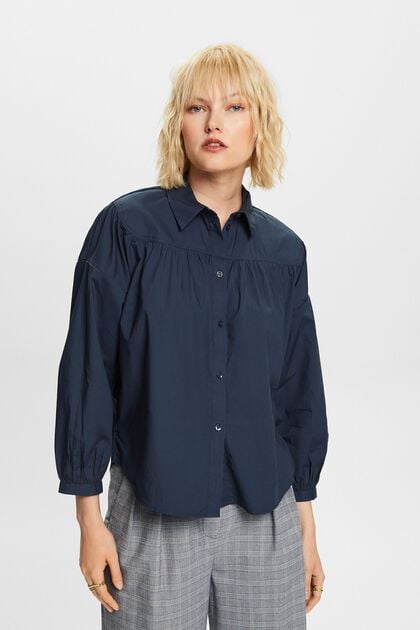 Popeline blouse, 100% katoen