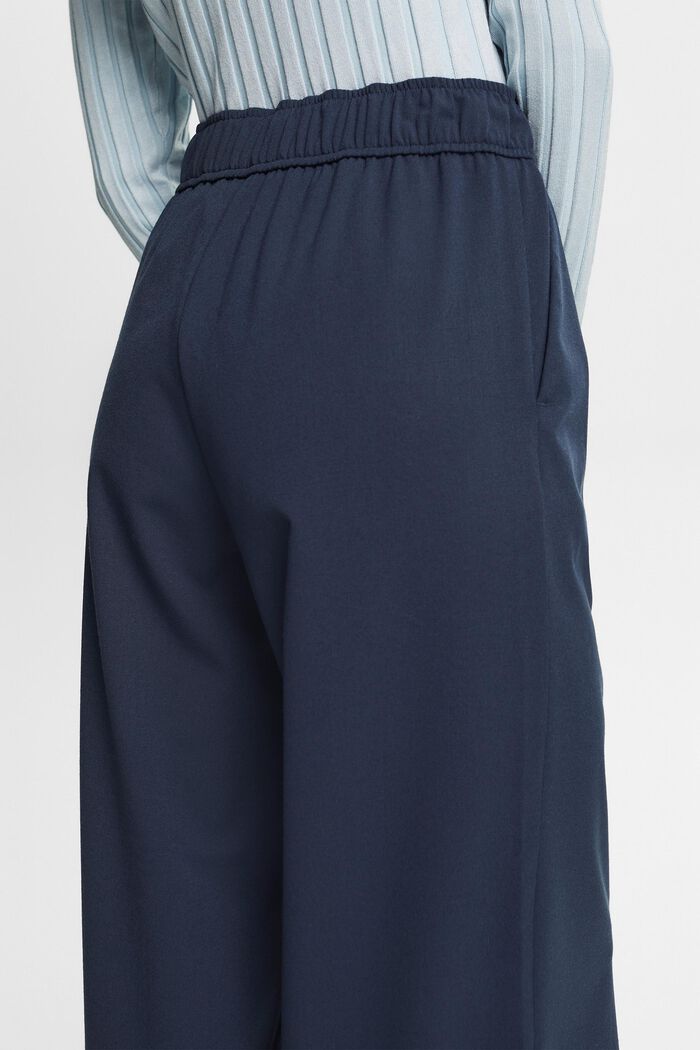 Pull-on broek met wijde pijpen, PETROL BLUE, detail image number 4