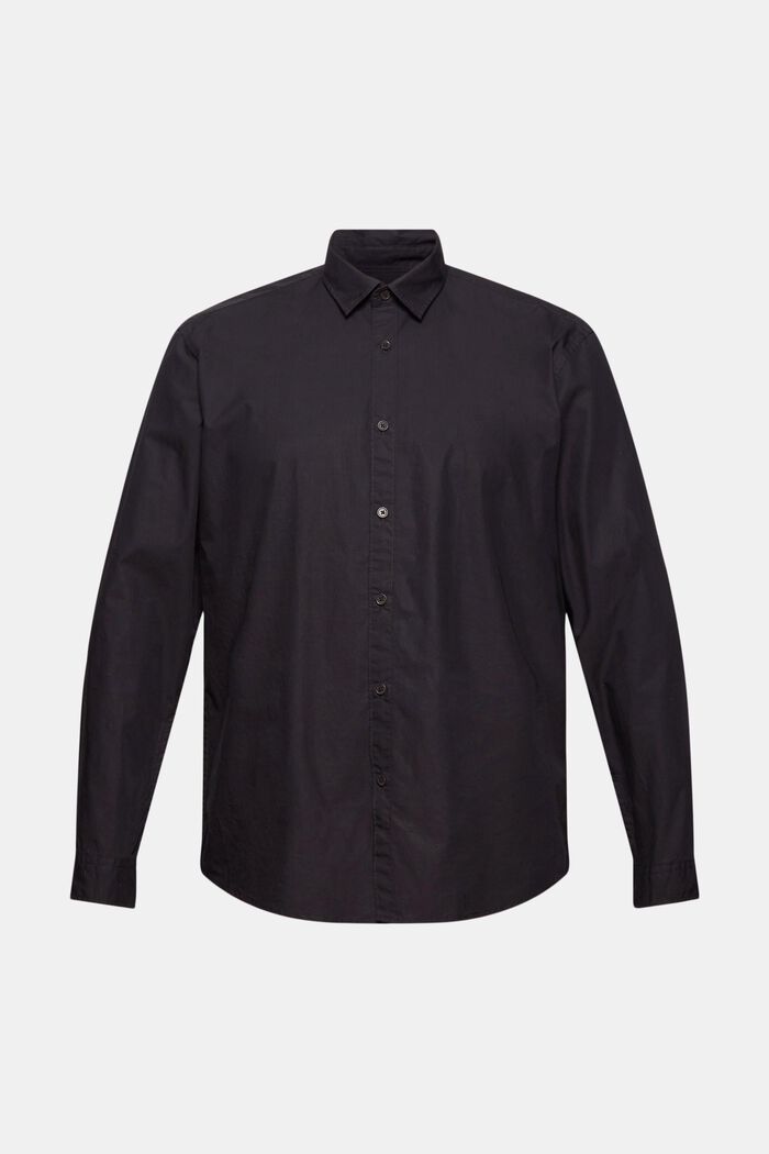 Overhemd van 100% biologisch pima katoen, BLACK, detail image number 8