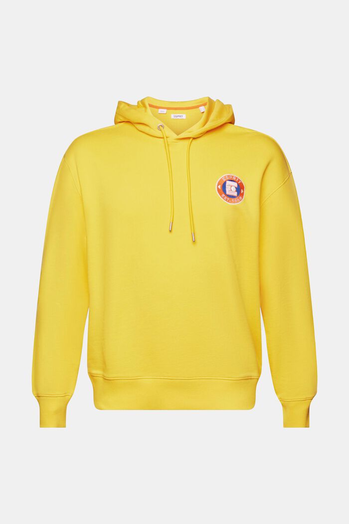 Katoenen hoodie met logo, YELLOW, detail image number 6