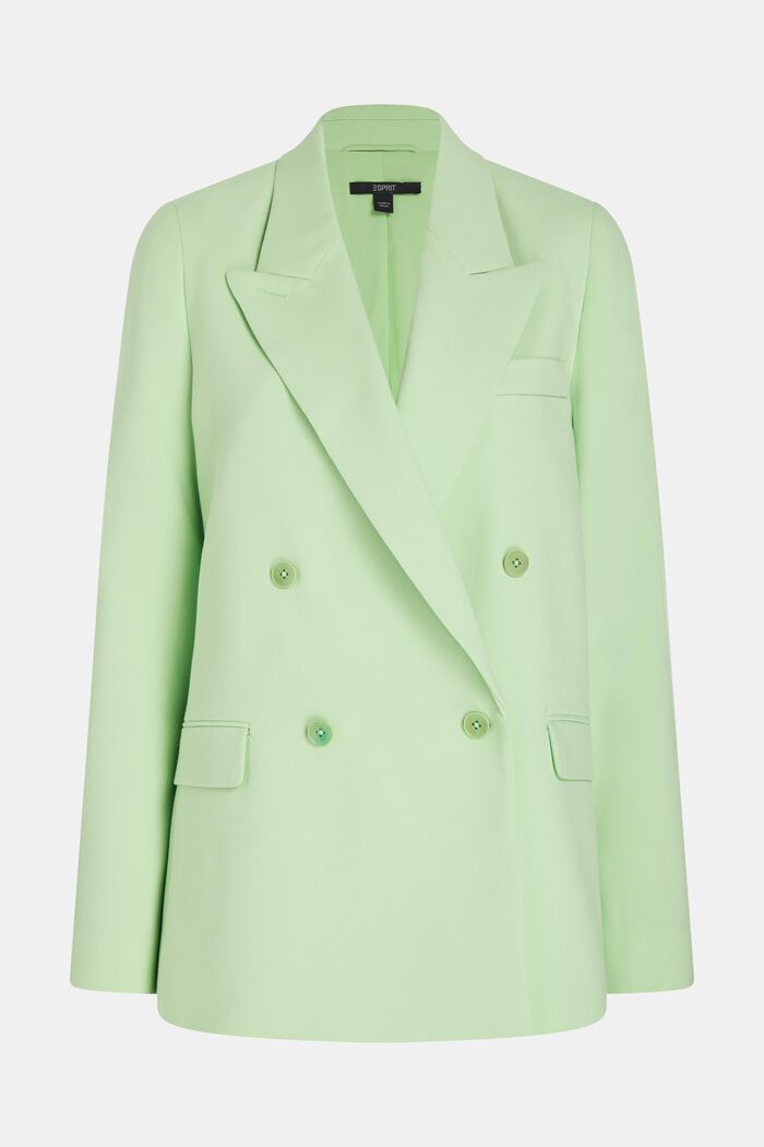 Oversized blazer met twee rijen knopen, PASTEL GREEN, overview