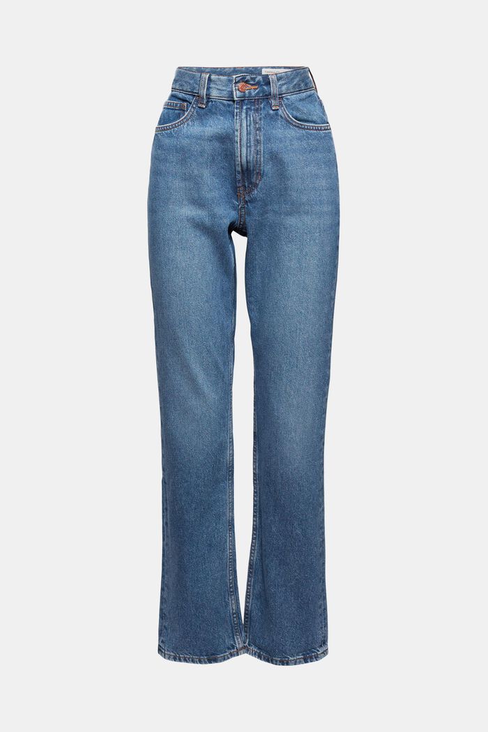 Jeans met rechte pijpen, BLUE DARK WASHED, detail image number 5