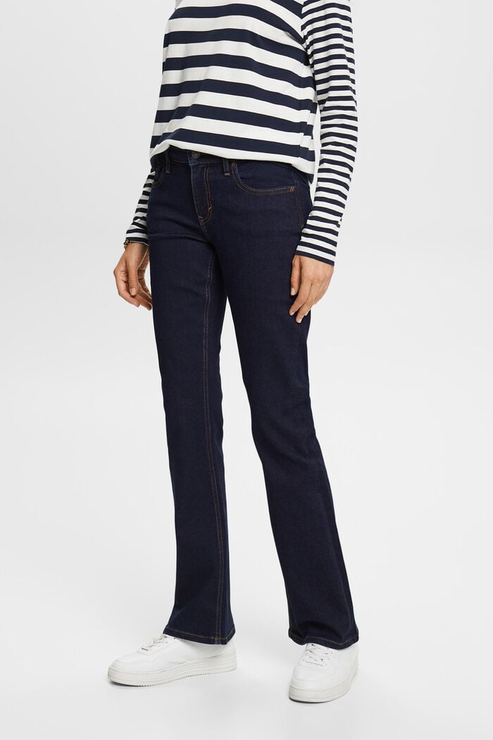 Bootcut jeans met middelhoge taille, BLUE RINSE, detail image number 0