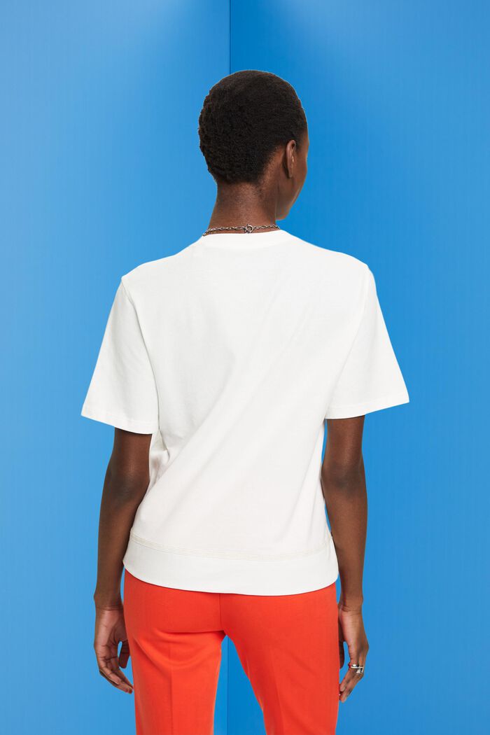 Katoenen T-shirt, OFF WHITE, detail image number 3