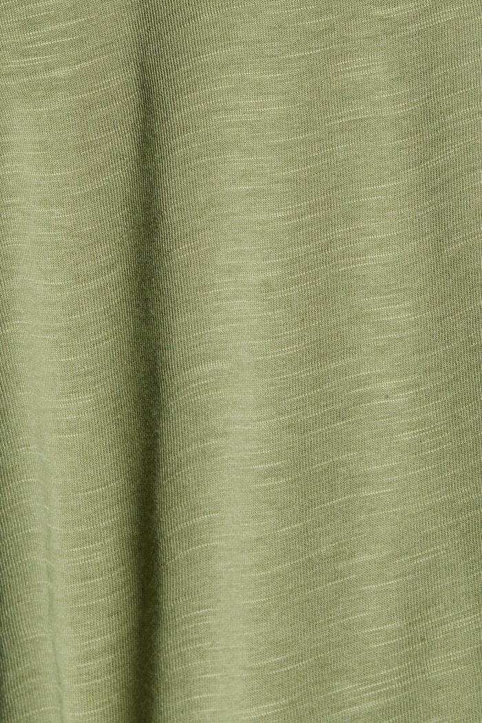 Jersey rok met A-lijn, van biologisch katoen/TENCEL™, LIGHT KHAKI, detail image number 4