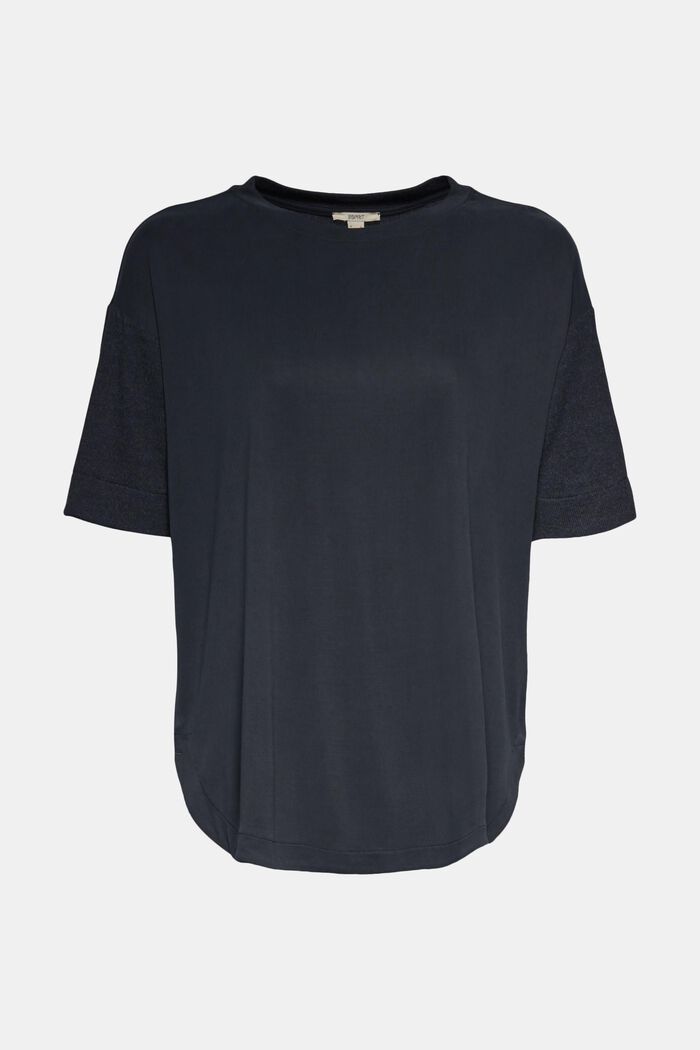 T-shirt met LENZING™ ECOVERO™, BLACK, detail image number 0