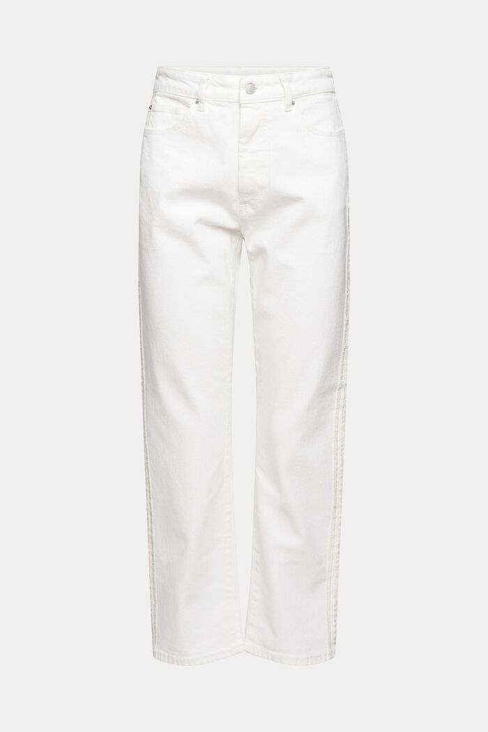 Jeans met rechte pijpen, WHITE, detail image number 7