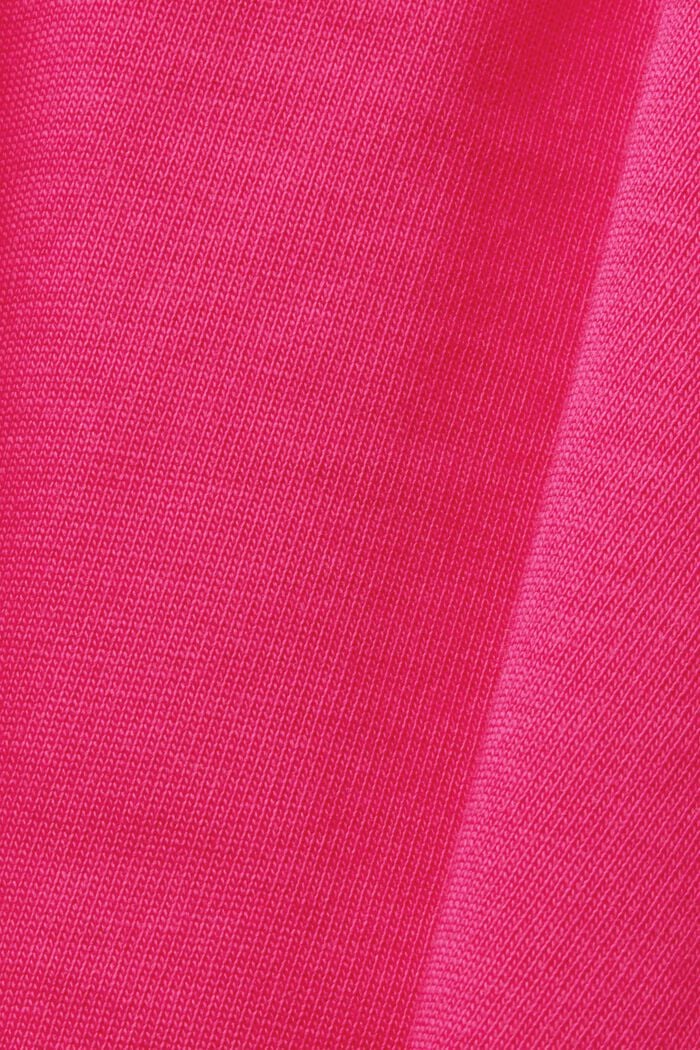 Cropped jersey T-shirt met ronde hals, PINK FUCHSIA, detail image number 5