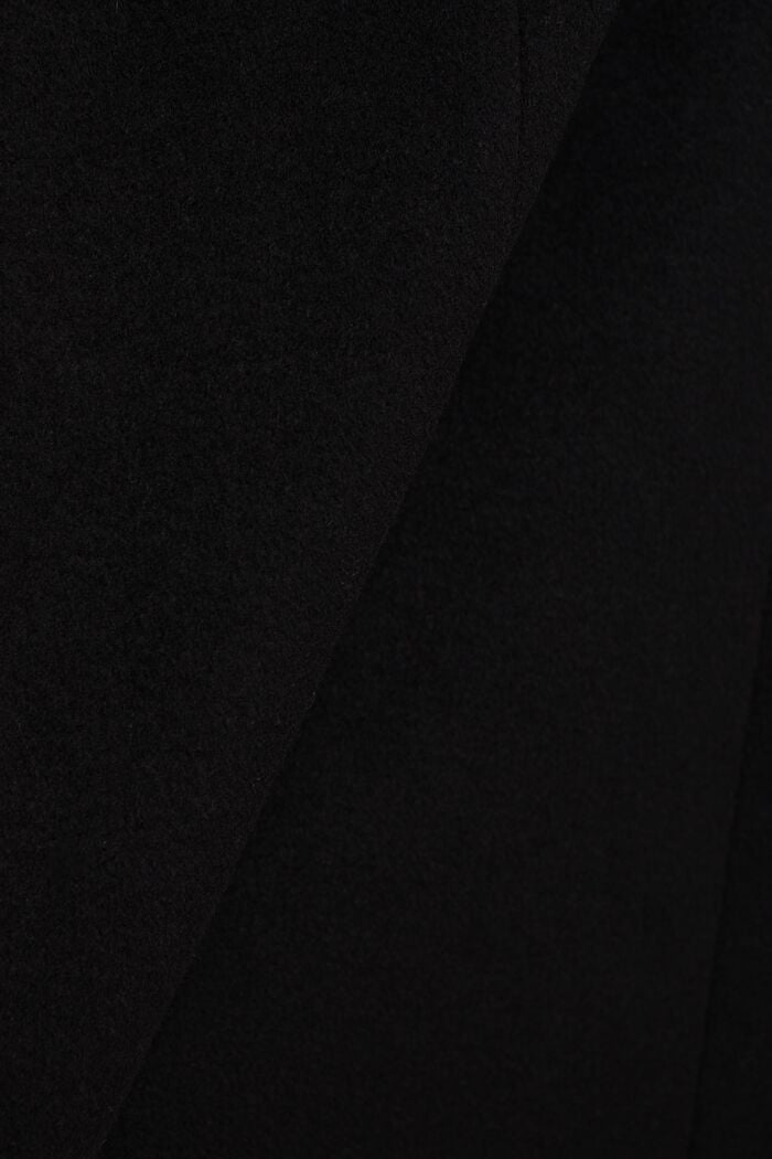 Mantel met wol, BLACK, detail image number 4