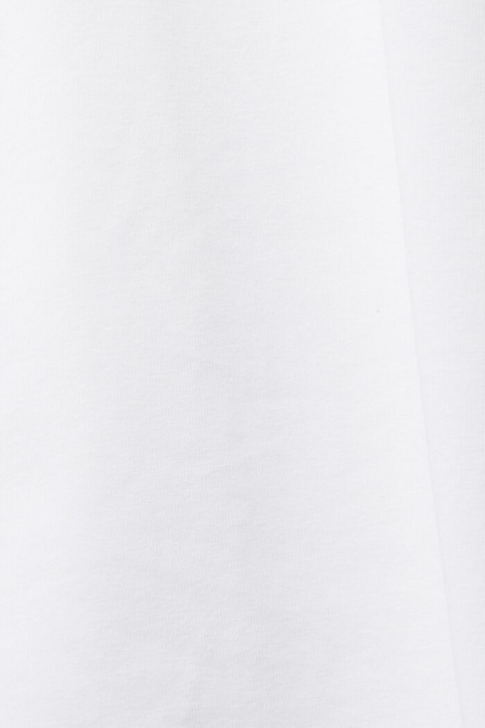 Cropped T-shirt met glitterband, WHITE, detail image number 4