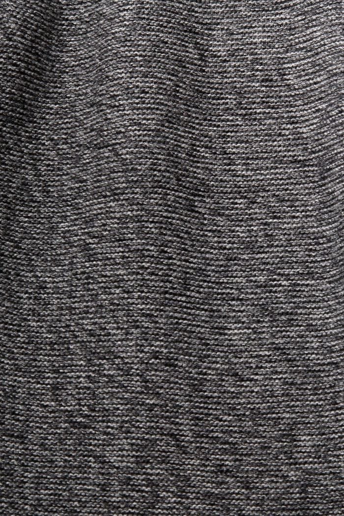 Gemêleerde gebreide trui, BLACK, detail image number 5