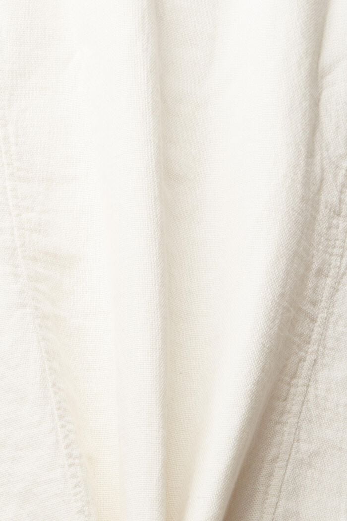Overhemd met korte mouwen van een materiaalmix, OFF WHITE, detail image number 4