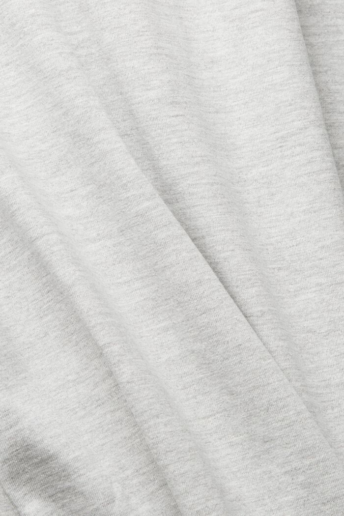 Jersey T-shirt met kleine motiefprint, LIGHT GREY, detail image number 5