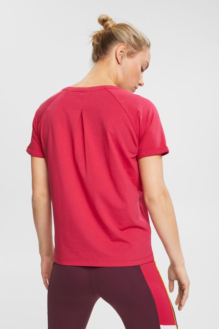 T-shirt met vaste omslag, CHERRY RED, detail image number 3