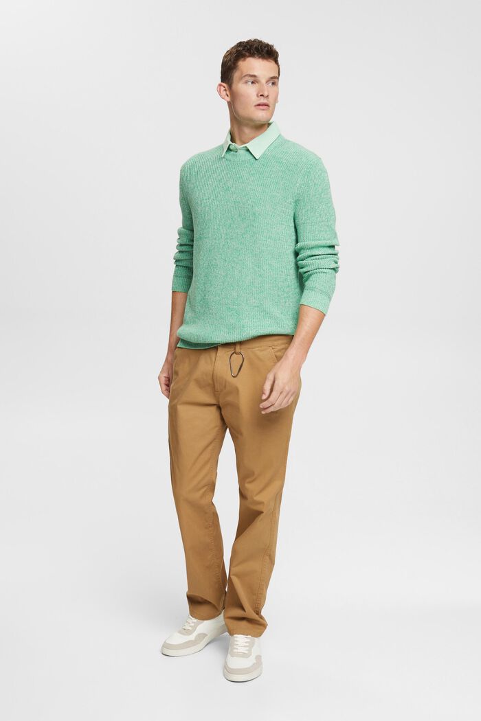 Gestreepte sweater, GREEN, detail image number 0
