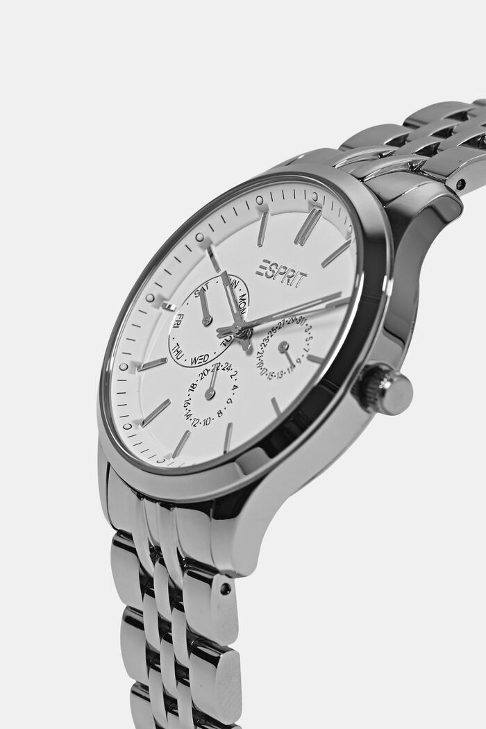 Multifunctioneel horloge met schakelbandje, SILVER, detail image number 1