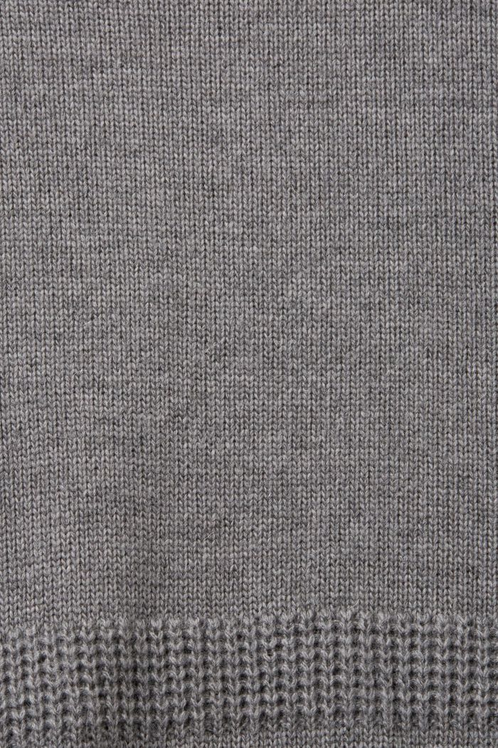 Boxy sweater met ronde hals, BROWN GREY, detail image number 6