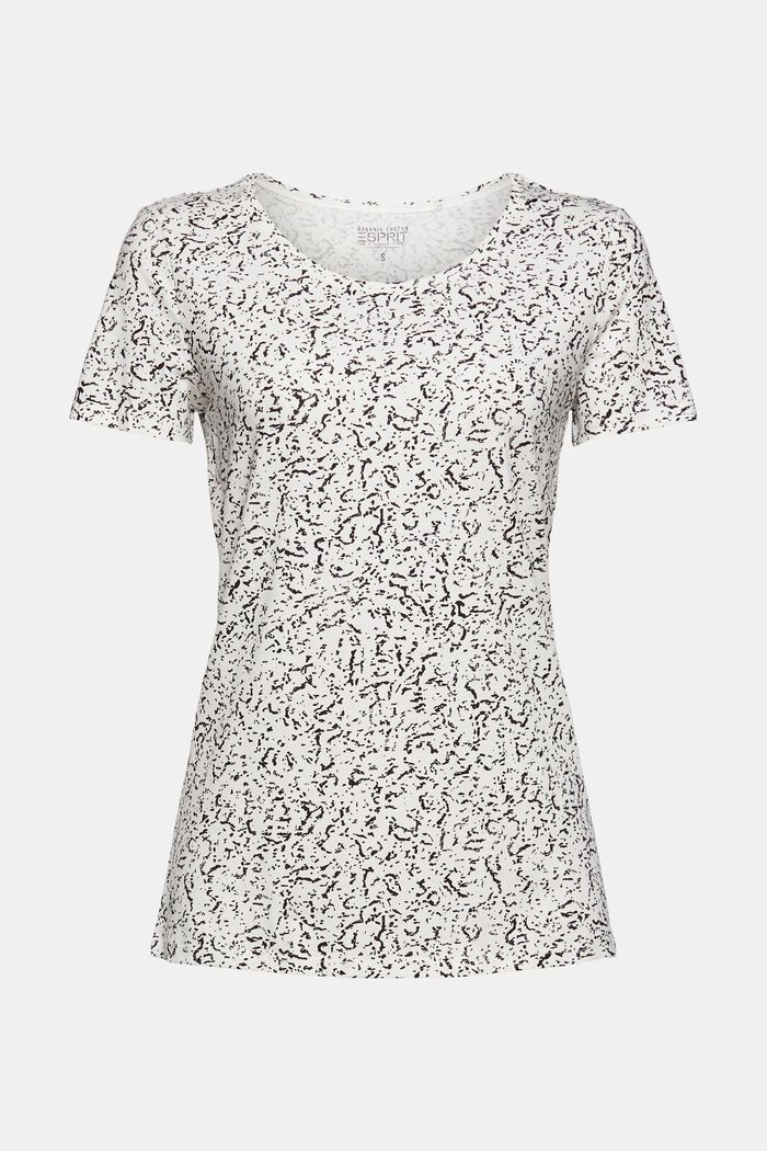 T-shirt van organic cotton met print, OFF WHITE, detail image number 2