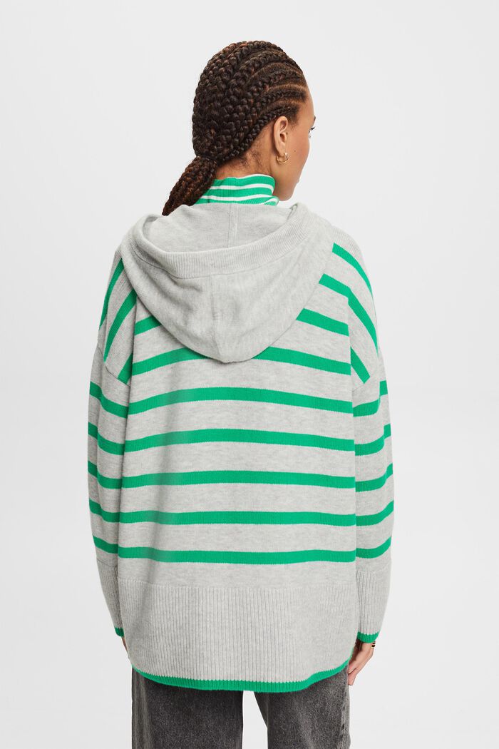 Trui met hoodie, LIGHT GREY/GREEN, detail image number 4