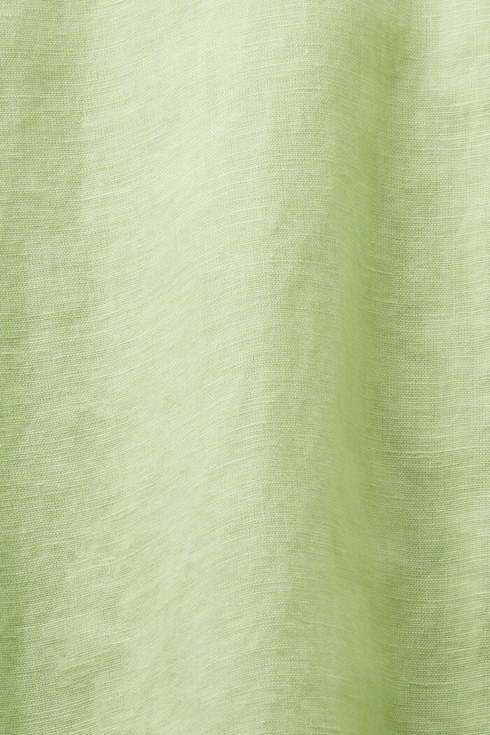 Overhemd van katoenlinnen, LIGHT GREEN, detail image number 4
