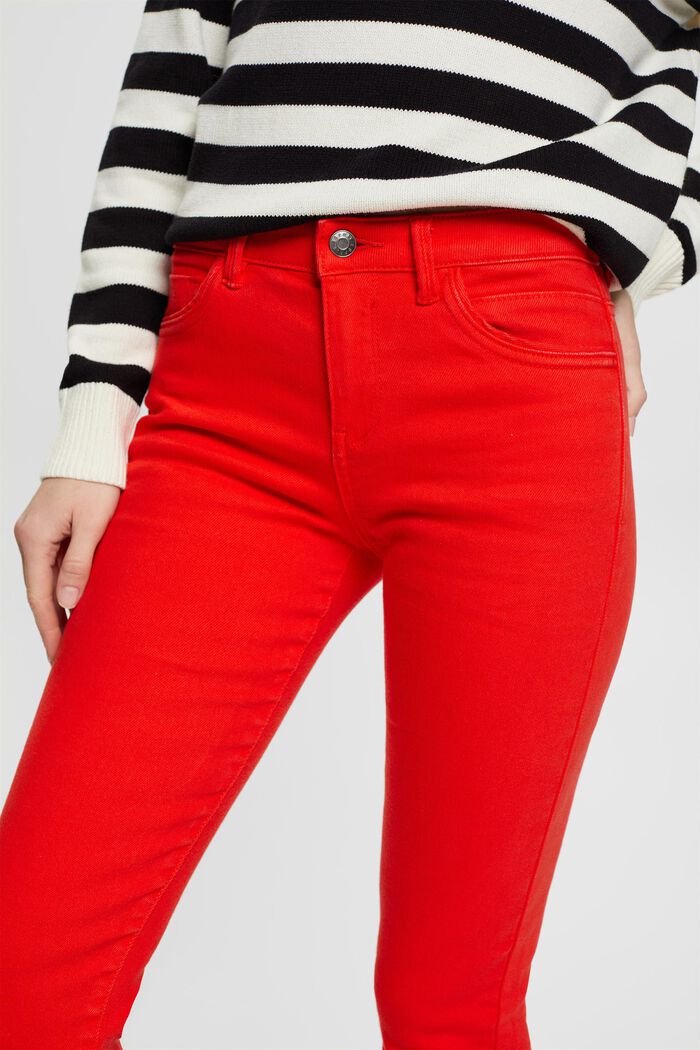 Mid-rise slim fit stretchjeans, RED, detail image number 2