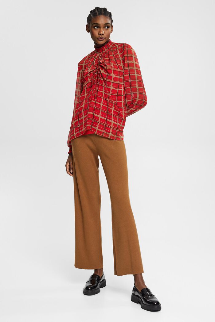 Chiffon blouse met motief, RED, detail image number 2