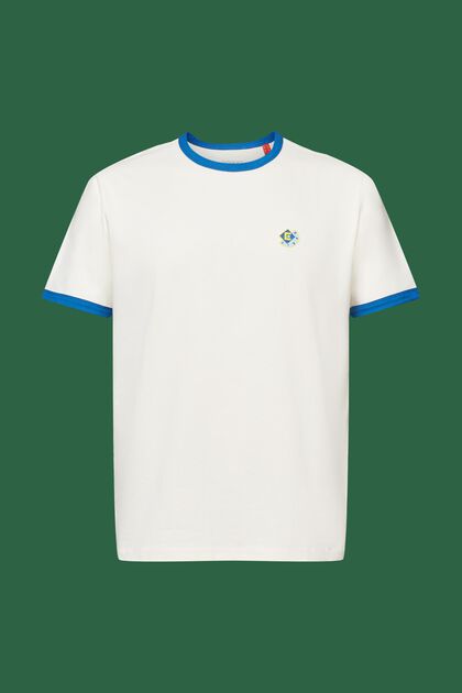 Katoenen T-shirt met ronde hals en logo