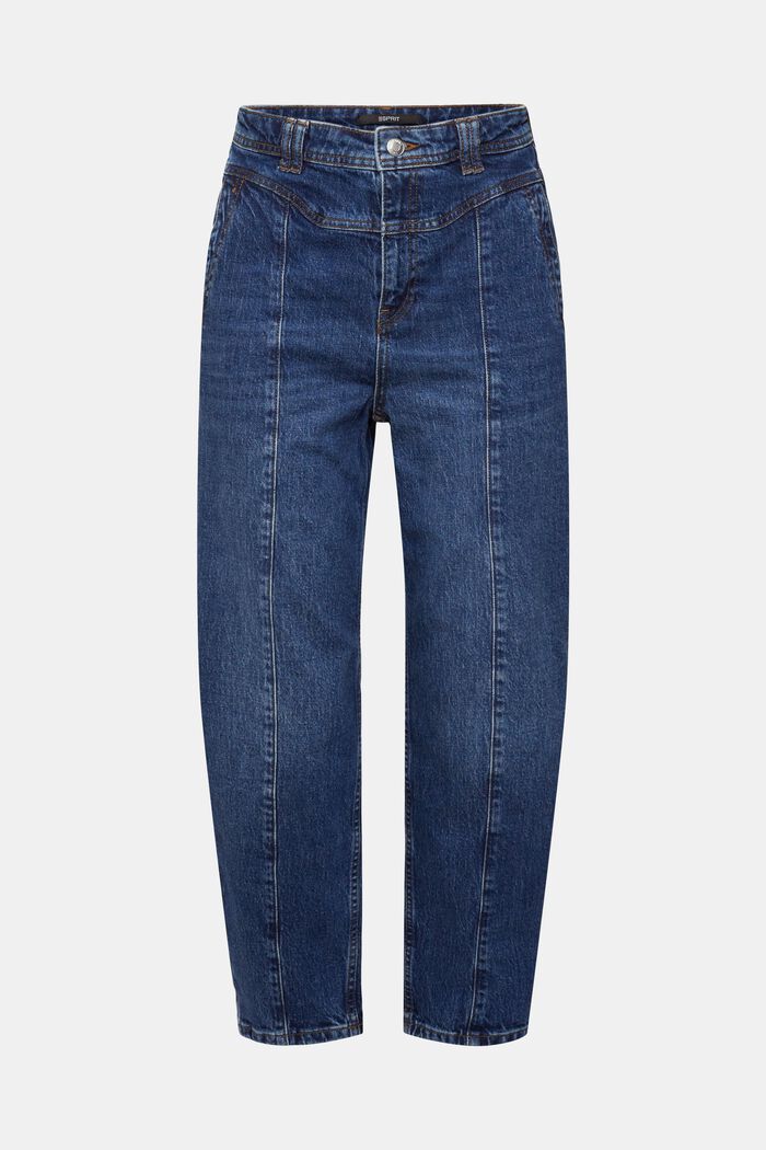 Jeans met banaanmodel, BLUE MEDIUM WASHED, detail image number 8