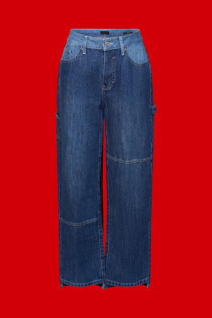 Asymmetrische 90's-jeans met wijde pijpen