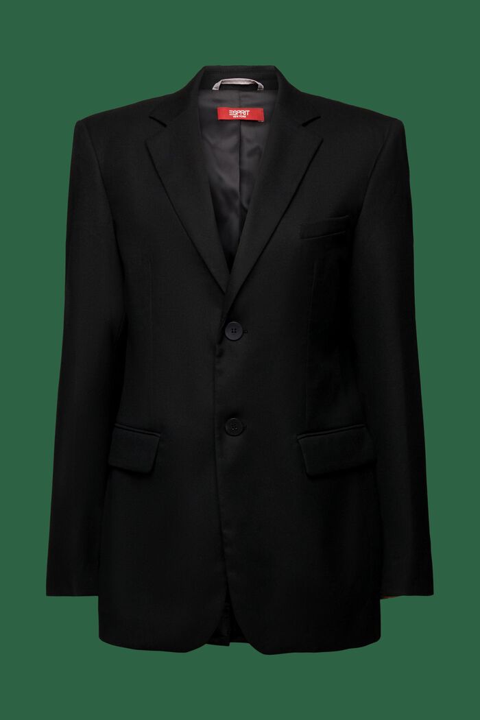 Oversized flanellen blazer, BLACK, detail image number 6
