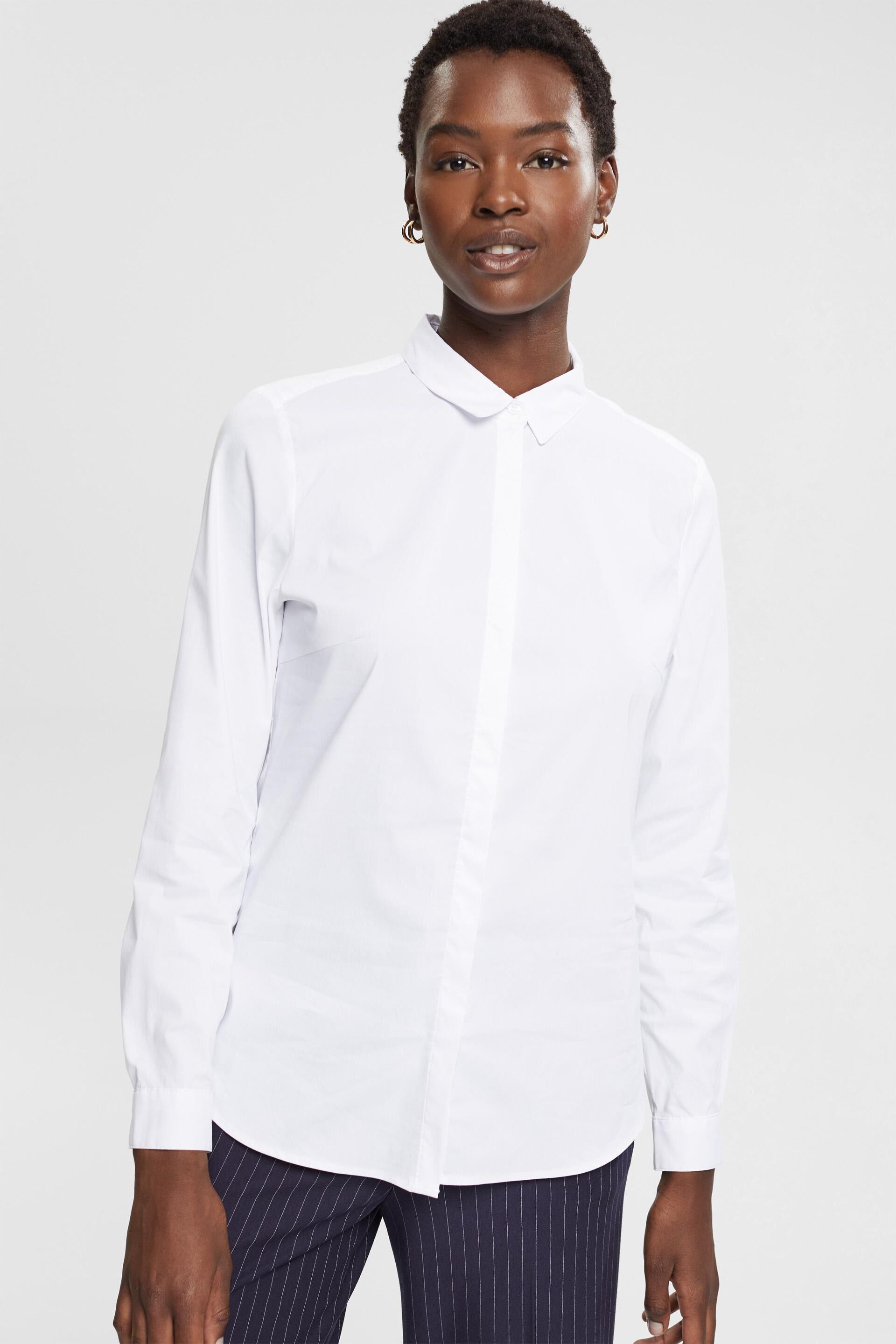 Wit Overhemdblouse van een katoenmix