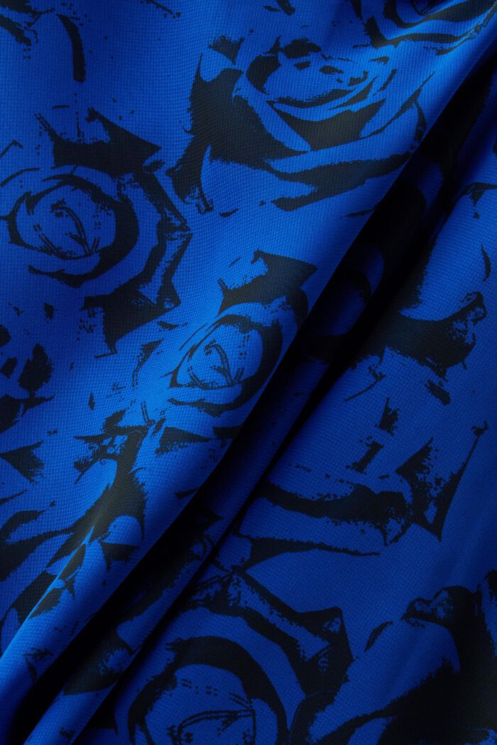 Gerimpelde chiffon rok met print, BRIGHT BLUE, detail image number 5