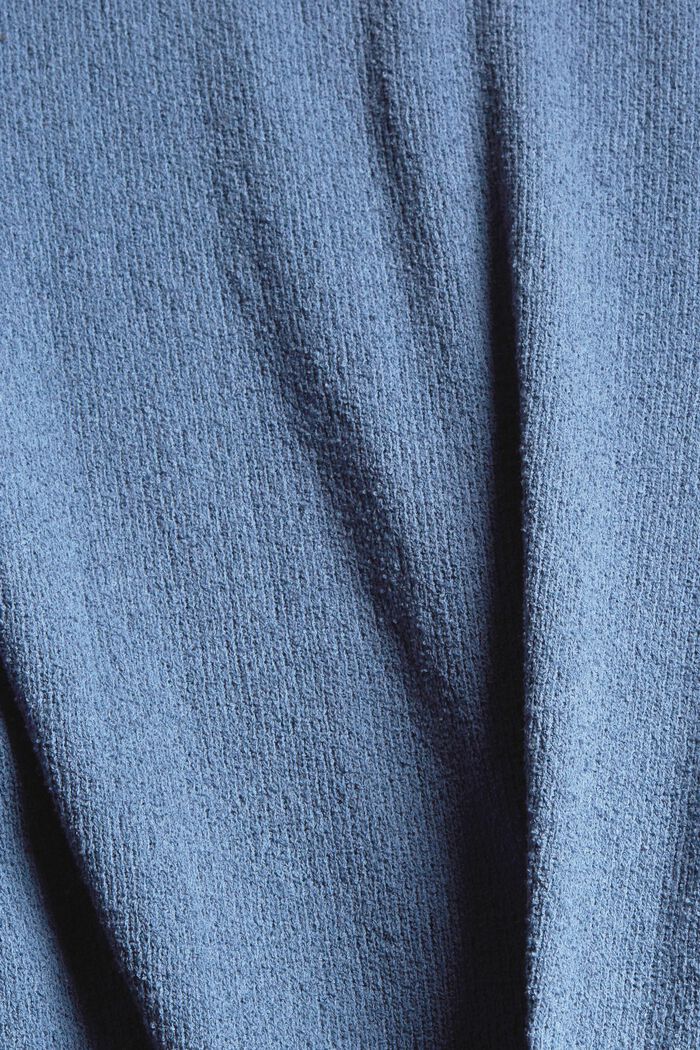 Poloshirt met bouclé-look, GREY BLUE, detail image number 4