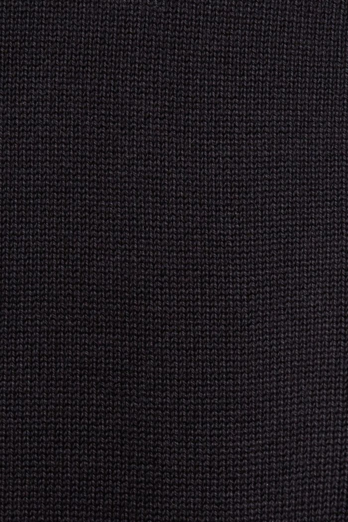 Katoenen trui met ronde hals, BLACK, detail image number 5