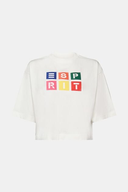 T-shirt met geborduurd logo van katoen