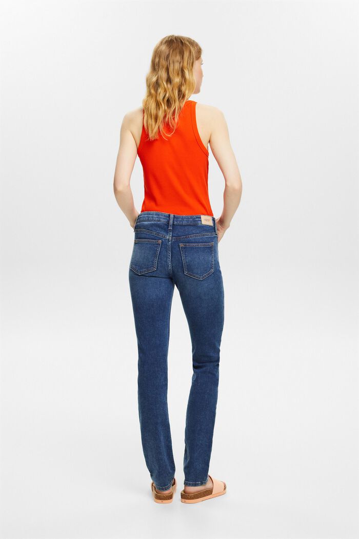 Slim fit-jeans met stretch, BLUE DARK WASHED, detail image number 2