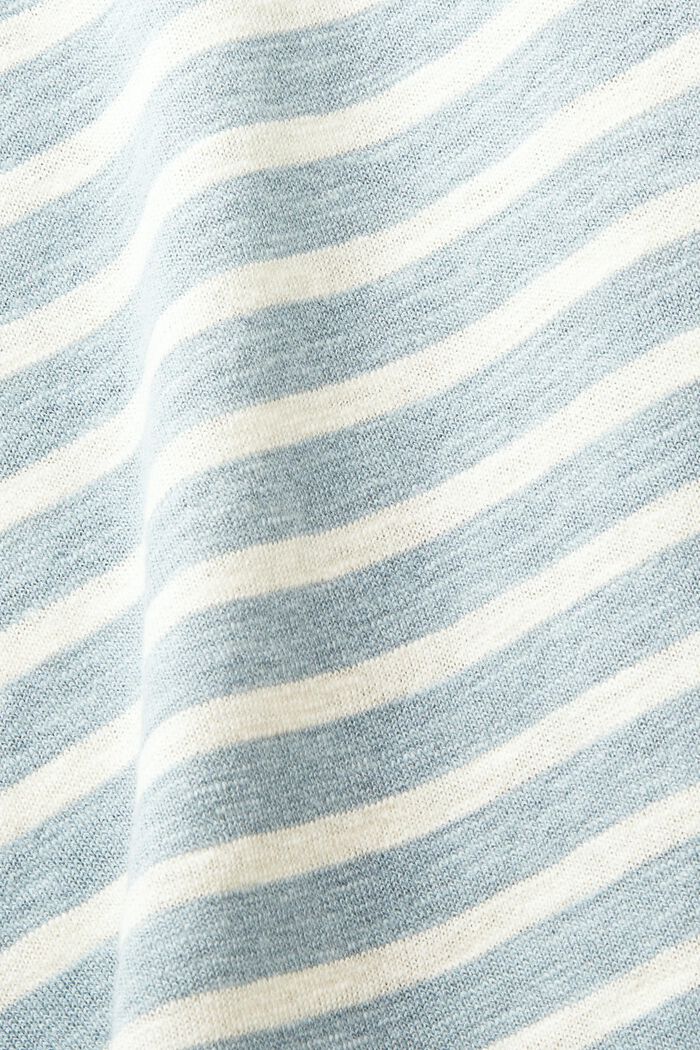 Gestreepte sweater van katoen en linnen, LIGHT BLUE, detail image number 4